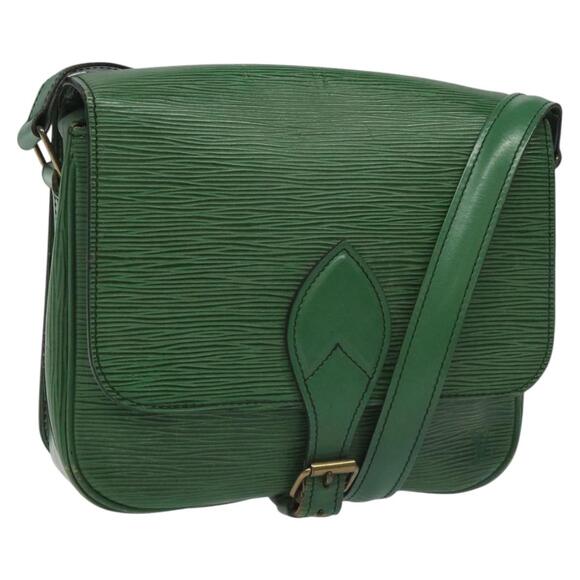 LOUIS VUITTON Epi Cartouchiere MM Shoulder Bag Green M52244 - Picture 1 of 16